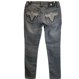 Antik denim jeans low rise embroidered pockets size 27